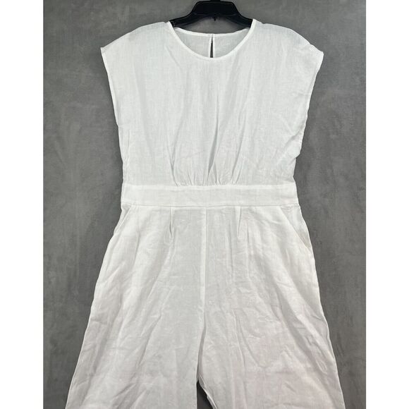 Rumer The Label Estelle Jumpsuit Size X-Large 100% Linen White - Picture 4 of 14